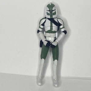 Star Wars Clone Wars Clone Trooper Commander Gree Figure 3.75" With Helmet #2 - Picture 1 of 15