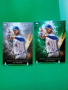 2 Card Lot 2018 Topps Inception Green & Base #4 Noah Syndergaard - New York Mets - Picture 1 of 2