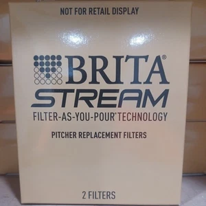 Brita STREAM Filter As You Pour Pitcher Replacement Filters 2 two Pack  NIP NEW - Picture 1 of 3