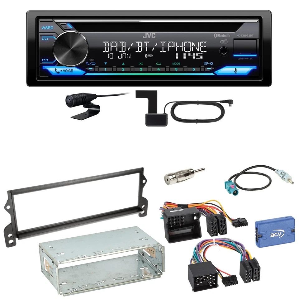 JVC KD-DB922BT Bluetooth Digitalradio USB CD Einbauset für MINI R50 R52 R53 - Bild 1 von 1