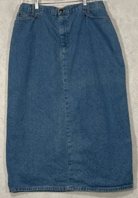 Falda vaquera St. John’s Bay para mujer talla 18 botones y cremallera abertura trasera 5 bolsillos algodón Foto 1 de 4