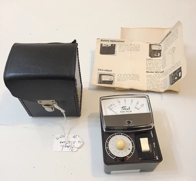 Medidor de flash de fotografía Wein Products WP1000 negro portátil con estuche de cuero Foto 1 de 4