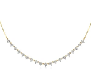 1.30 Ct F VS Round Lab Grown Diamond Pendant 14k Yellow Gold IGI Certified - Picture 1 of 17