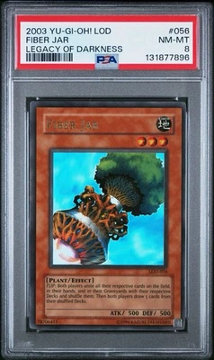 2003 Yu-Gi-Oh! Fiber Jar Legacy of Darkness LOD Unlimited Ultra Rare PSA 8 - Image 1 of 2
