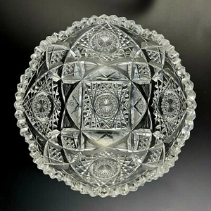 Antique Egginton ABP Cut Glass GLENVILLE Pattern 8 1/4" Bowl - Picture 1 of 12