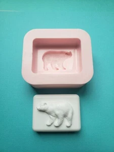 Bear Soap Silicone Mold for Resin, Candy, Fondant, Clay, Embed, Soap, A398 - Picture 1 of 11