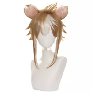 Genshin Impact Gorou Cosplay Wig Chestnut Golden Highlights Gorou Wig +ears - Picture 1 of 1