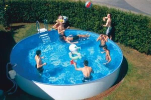 Pool-Set 4m rund Tiefe 1,2m inkl. Filteranlage, Skimmer, Leiter und Zubehör - Bild 1 von 7