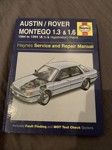 Austin / Rover Montego (1984 To 1994) Haynes Owners Workshop Manual (A-L Reg) - Picture 1 of 2