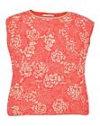 ROCCOBAROCCO Womens Vest Top IT 46 Large Red Floral Cotton OH06