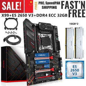 X99 Motherboard LGA 2011-3 SATA3 M.2 + Xeon E5 2650 V3 CPU 2*16G DDR4 RAM Combo - Picture 1 of 18