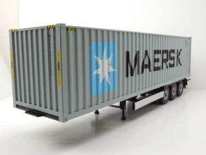 Container Rimorchio MAERSK Grigio Modellino 1:24 Solido - Foto 1 di 8