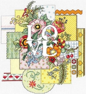 Mary Engelbreit Counted Cross Stitch Pattern Leaflet ~ Love and Stitches ~ 3351 - Picture 1 of 2