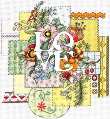 Mary Engelbreit Counted Cross Stitch Pattern Leaflet ~ Love and Stitches ~ 3351 - Image 1 of 2