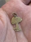 Vintage 14K Yellow Gold Flat Snoopy Dog Peanuts Comic Charm Pendant 58 UFS AS IS