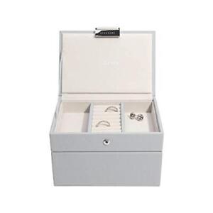 Pebble Grey Mini Jewelry Box Set of 2 12.5D x 18W x 11.5H cm Rectangular