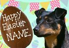 Lancashire Heeler Happy Easter Personalised Greeting Card A5 Chocolate Egg EE94