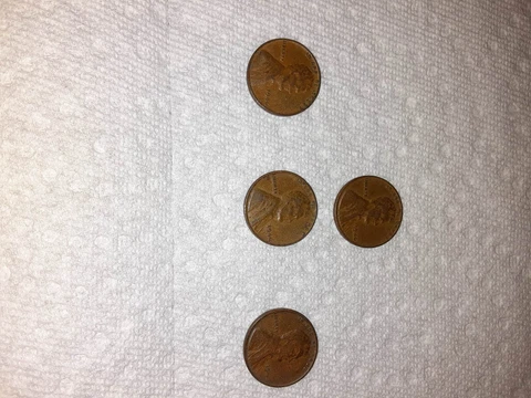 1946 American Lincoln Wheat Penny NO MINT!!  Set of 4!! (Also 1909 and 1950) Cover