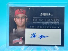 2007 TRISTAR Prospects Plus PETER KOZMA Farm Hands Authentic Autograph FH-PK 