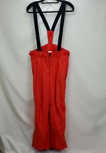 Wed'ze Decathalon Waterproof Ski Snowboard Pants Small Red Insulated Suspenderss