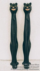 NEW HALLOWEEN 10" TAPER CANDLES SET BLACK CAT GREAT TABLE OR PARTY DECOR - Picture 1 of 2