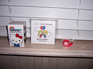 Sanrio Loot Crate 3 Item Lot Hello Kitty Vinyl Figure Mini Tape Dispenser + Pins - Picture 1 of 7