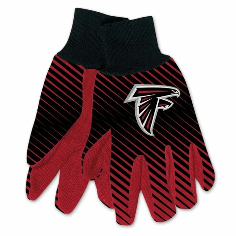 ATLANTA FALCONS STRIPED UTILITY GRIPPER DOTS GLOVES NEW WINCRAFT 👀 Cover