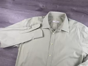 PRADA Dress Shirt Mens Size 41/16 Green Long Sleeve Dress Shirt ITALY Designer - Picture 1 of 13