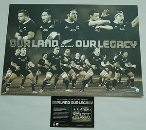 NEW ZEALAND ALL BLACKS OUR LAND OUR LEGACY PRINT LIMITED EDITION MCCAW CARTER - Picture 1 of 1