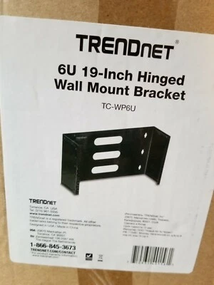 TRENDnet TC-WP6U 6U 19-inch Hinged Wall Mount Bracket Steel Black - Image 1 of 3