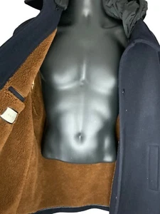Gucci Blouson Mens Wool Coat Size 54 Removable Nylon Hood Shearling Lining - Picture 1 of 7