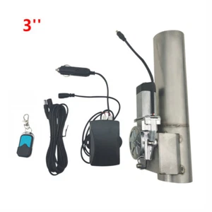 3'' Electric Exhaust I-Pipe Straight Shut Off Control Valve with Remote Control - Picture 1 of 11