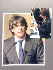 CARLES PUIGDEMONT Politik Katelonien In-person signed Foto 20x25 Autogramm+Foto - Picture 1 of 1