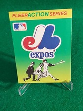 Montreal Expos 1990 Fleer Action Series  Logo Sticker