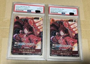 Tarjeta One Piece OP05-1ST Monkey D. Luffy PSA 9&10 Lote2 ST01-012 SR GEMMT Paralelo - Imagen 1 de 4