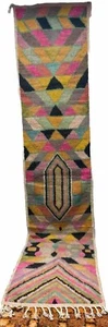 Moroccan Vintage Boujaad Azilal Runner AZ2Tribal Berber Runner 10ft8’’ X 2ft3’’ - Picture 1 of 13