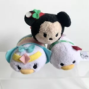 "Lote de 3 Disney Mini Tsum Tsum Peluche Pato Margarita Donald Minnie Mouse Navidad 3""" - Imagen 1 de 12