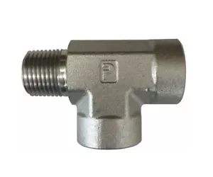 1/2" NPT 316ss Male Run Tee (3000 Psi) PARKER 1/2 MRO-SS - Picture 1 of 1