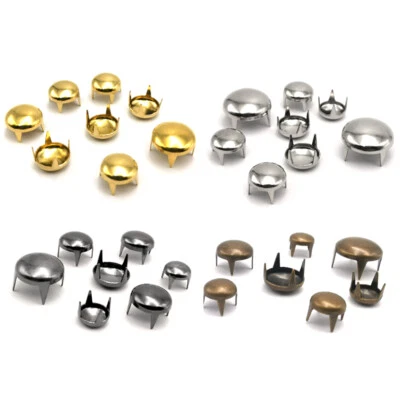 Borchie a cupola rotonde in metallo per borse borse borse in pelle artigianato abbigliamento decorazione 2-16 mm - Immagine 1 di 4