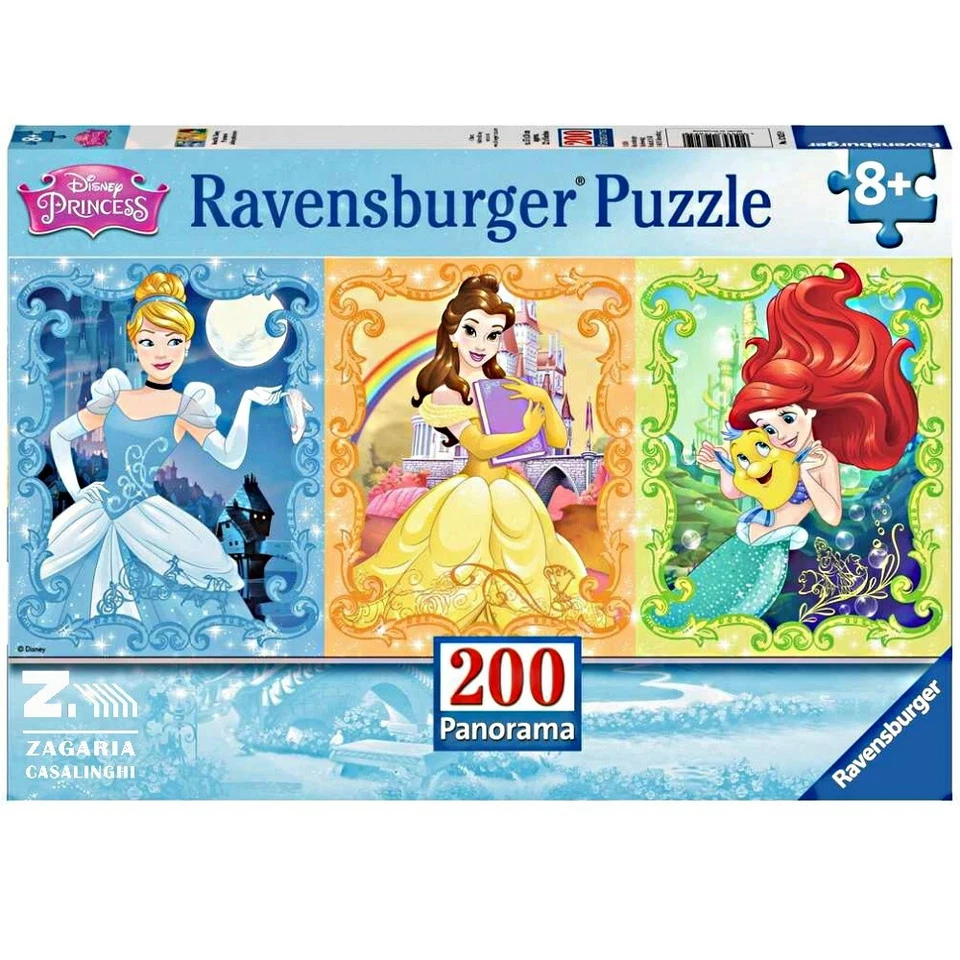 PUZZLE DISNEY PRINCESSE PANORAMA 200 PZ PER BAMBINI ETA'+ 8 ANNI RAVENSBURGER - Immagine 1 di 2