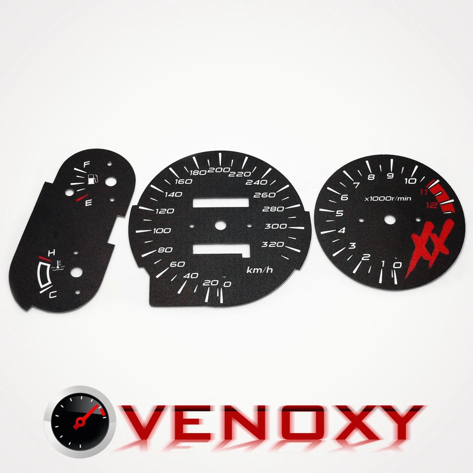 Honda CBR 1100 XX Blackbird 1996-2000 KM/H mercado de accesorios caras calibre negro Foto 1 de 1