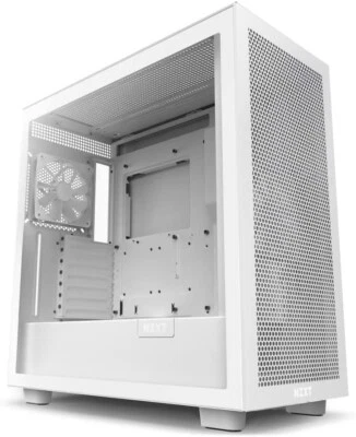 NZXT H7 Flow RGB Mid Tower Case USB Type-C Port - Quick-Release Temp Matte White - Image 1 of 4