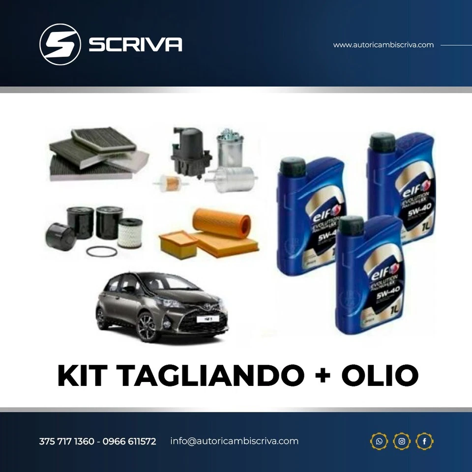 KIT TAGLIANDO 4 LT OLIO ELF 5W40 +3 FILTRI Renault Captur 0.9 TCe 90CV Dal 2013 - Immagine 1 di 1