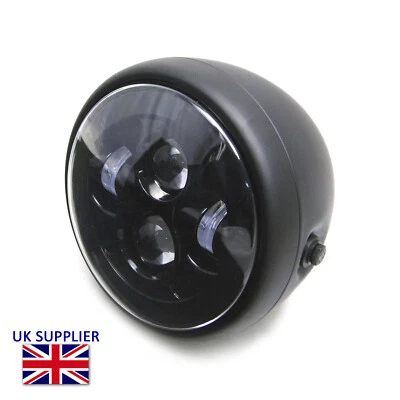 Motorcycle LED Headlight Matt 7.7 inch for Custom Project Street Motorbike - Image 1 of 4