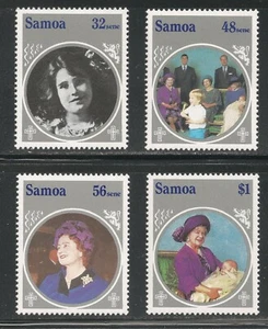 Samoa #649-652 (CD336) en muy buen estado montado - 1985 32s a $1 Reina Madre 85 cumpleaños - Imagen 1 de 1