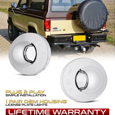 [FACTORY STYLE] 83-11 Ranger Bronco Chrome Rear Bumper License Plate Light Lamp - Image 1 of 4