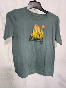 The North Face Nature is Magic Green Tshirt Girls Size XL (14/16) New with tag - Picture 1 of 5