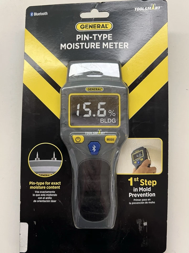 NEW General TS06 Bluetooth Moisture Meter +9V BATTERY INCLUDED Sealed - Image 1 of 4