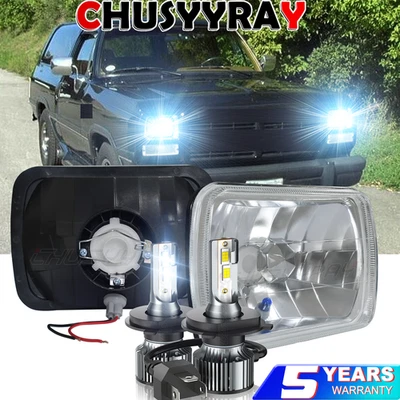 Faros LED 5x7" 7x6 H6054 lámpara para Dodge Ramcharger 1981-1993 W100 W150 W250 Foto 1 de 4