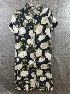 Cloth & Portrait Floral Dress M Cottagecore Button Up Romantic - Picture 1 of 7